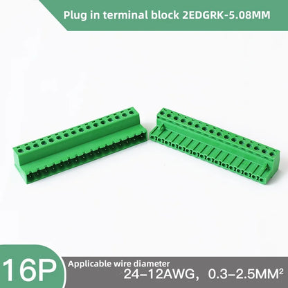 2EDGRK 5,08 mm Header Socket Plug-IN Terminal Blocks Schraubtyp PCB Male Connectors 2P -24P