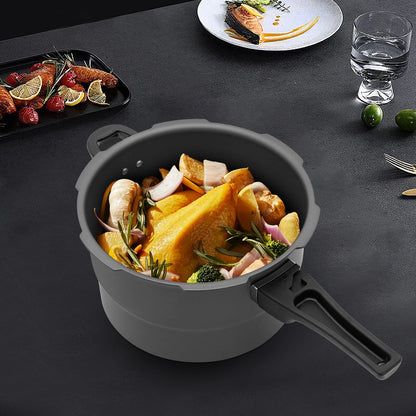 7L 24CM 80Kpa Ultra Wear-Resistant Medium Ratio Double Bottom Pressure Cooker Aluminum Alloy Pressure Cooker For Cooking Stewing