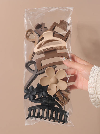 7/8Pcs Neutral Color Hair Clips for Women 4.7Inch Large Hair Claw for Thin Thick Hair,Big Matte Banana Clip,Strong Hold jaw clip