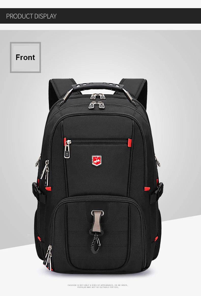 Wasserdichte 20-Zoll-Laptop-Rucksäcke USB-Lade Schultasche Diebstahlsicherer Herren-Rucksack Reiserucksack Männlicher Mochila Hohe Kapazität.