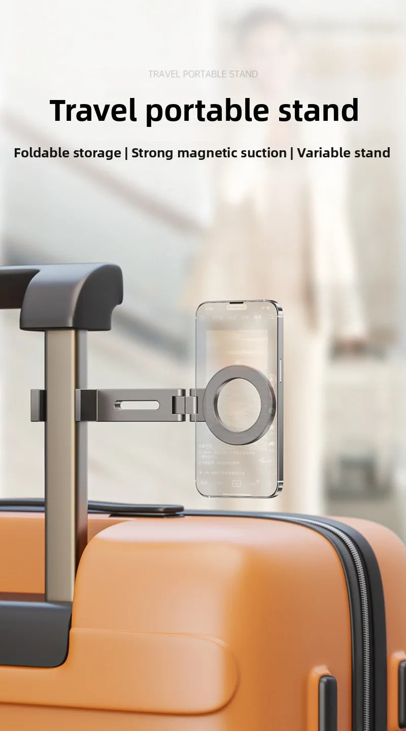 Universal Magnetic Phone Holder Travel Essentials Multi-axis Rotation Hands-Free Airplane Phone Mount Desktop Clip for Phone.