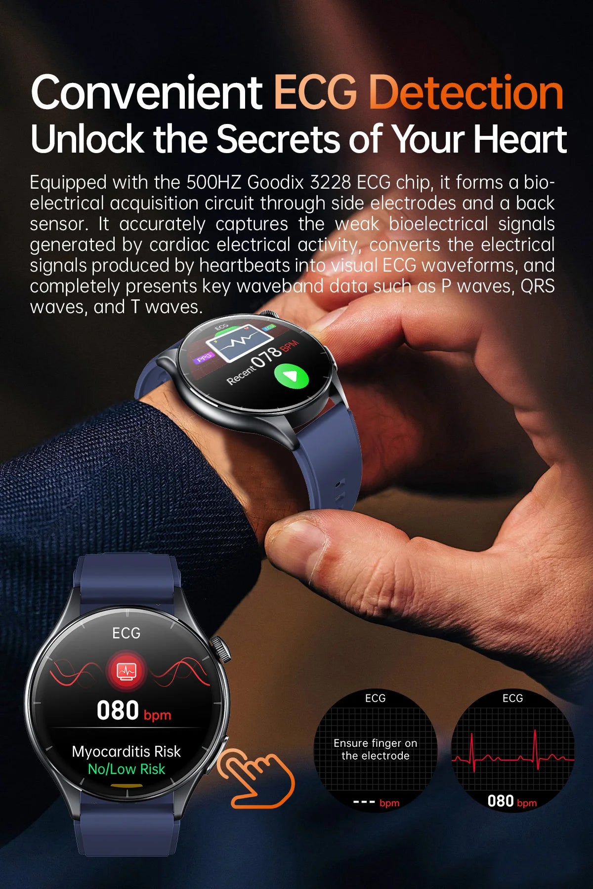 2025 New ECG+PPG Health Diagnosis Smartwatches Men Women Clock Uric Acid Lipid BP Heart rate Tracker NFC Sports Smart Watch IOS.