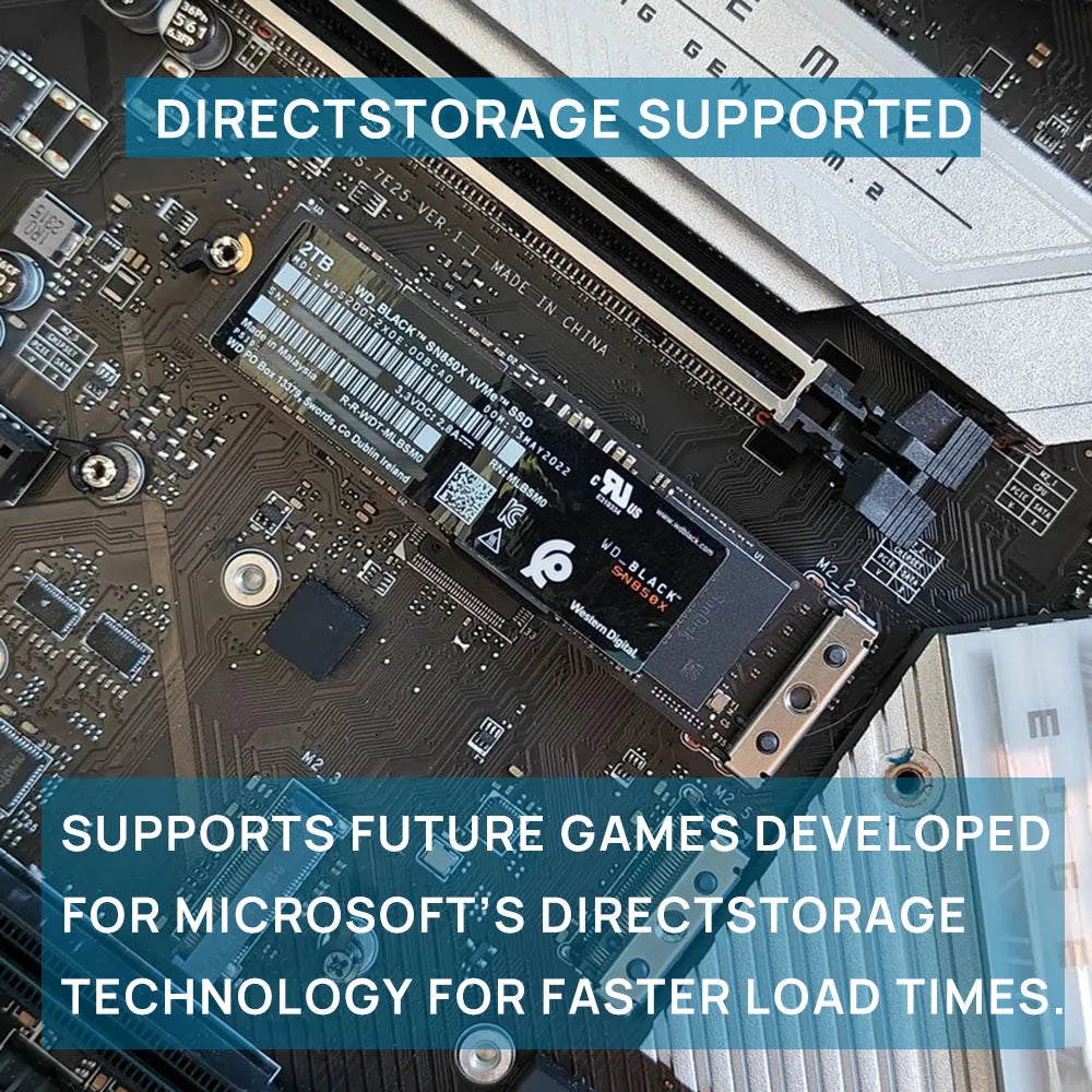 Western Digital SN850X 1TB 2TB 4TB WD_BLACK M.2 2280 NVMe PCIe Gen 4.0x4 SSD Solid State Drives for Gaming Computer Laptop PS5.