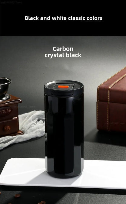 New Xiaomi Ceramic Coating Coffee Mug Stainless Steel Insulated Mug High-value Girls Cup Portable Walking Mug for Home School.