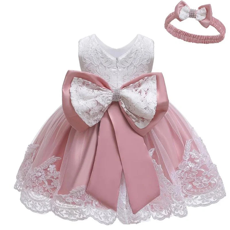 Kinder Elegante Kleider Für Mädchen Baby 1. Geburtstag Party Kleid Mädchen Prinzessin Rock Kinder Spitze Vestidos 0-24Months.