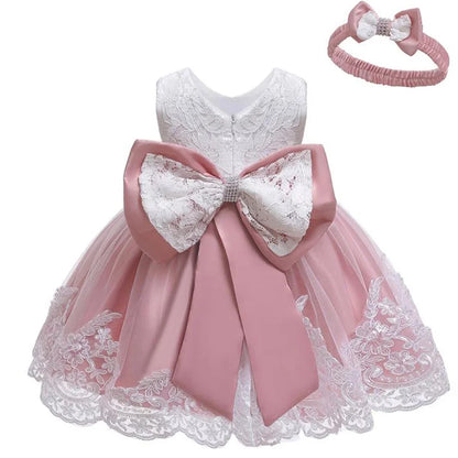 Kinder Elegante Kleider Für Mädchen Baby 1. Geburtstag Party Kleid Mädchen Prinzessin Rock Kinder Spitze Vestidos 0-24Months.