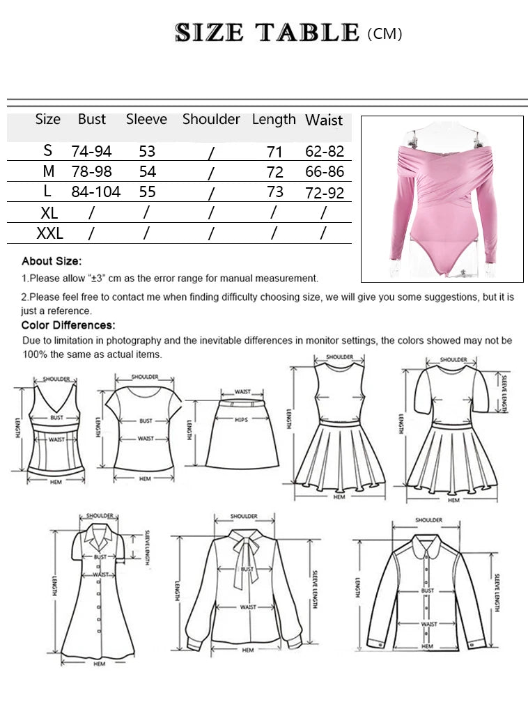 New Solid Sexy Off Shoulder Bodysuits Women Fashion Crossed Folds Skinny Rompers Long Sleeve Fashion Streetwear Autumn Bodysuits.