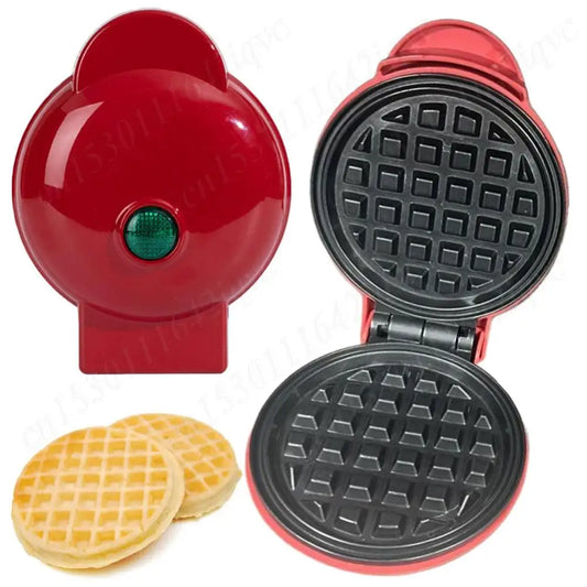Sandwich Cake Baking Tray Mini Waffle Maker Nonstick Household Breakfast Electric Baking Pan Eggette Mini Waffle Biscuit Machine.