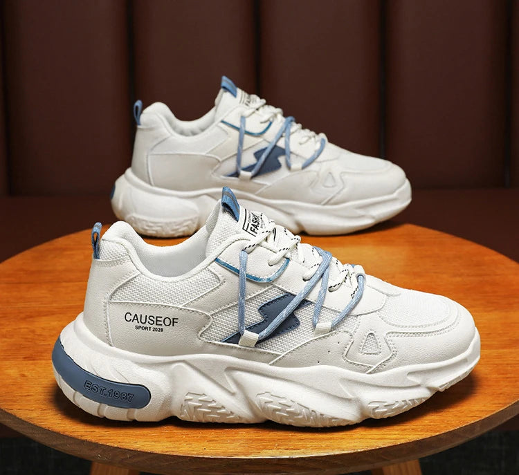 2025 Autumn Men Shoes Fashion Sneakers Height Increasing Casual Chunky Shoes Male Trainers Running Sports Shoes.