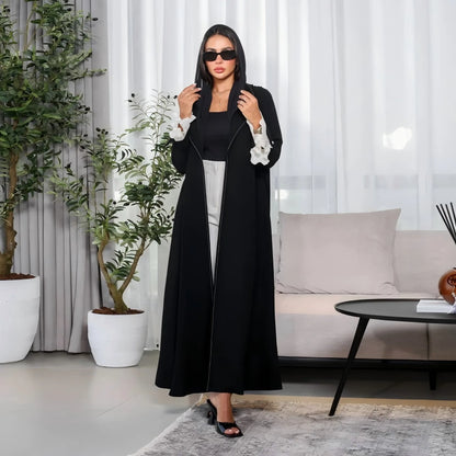 Eid Djellaba Ramadan Muslim Women Maxi Dress Dubai Open Abaya Kimono Cardigan Turkey Kaftan Kebaya Caftan Marocain Femme Robe.
