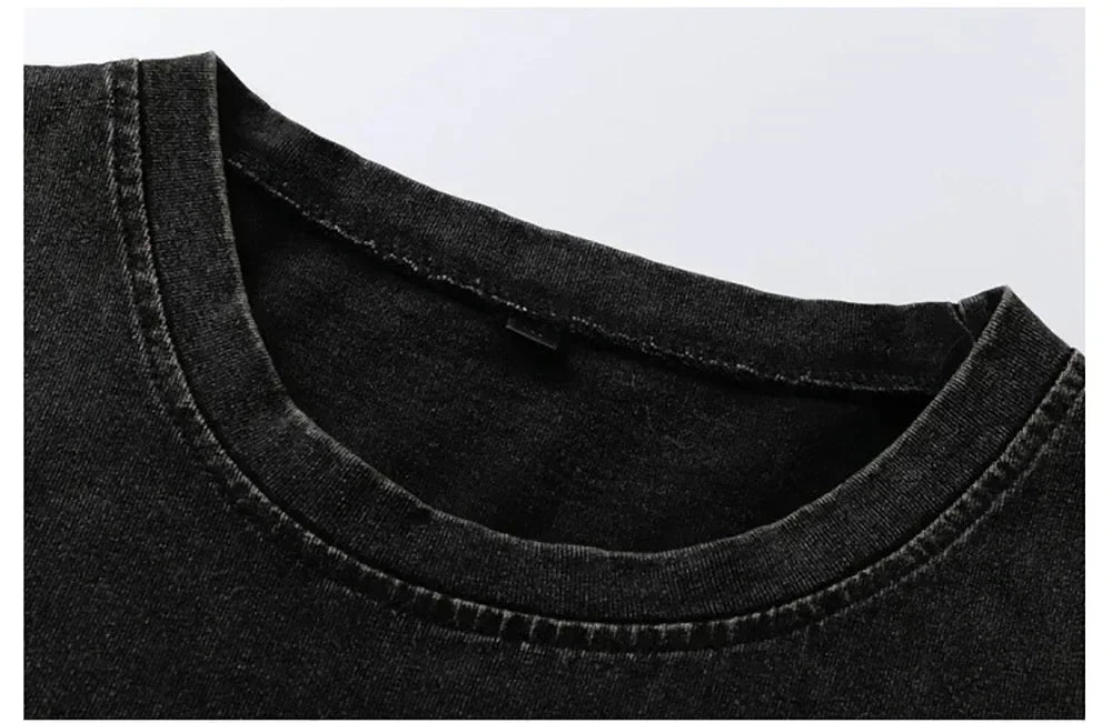 Silent Hill Washed T Shirt Streetwear Hip Hop Vintage T-Shirts Horror Movie Game Tees Tops Men Women Cotton Harajuku Printed.