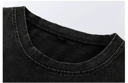 Silent Hill Washed T Shirt Streetwear Hip Hop Vintage T-Shirts Horror Movie Game Tees Tops Men Women Cotton Harajuku Printed.