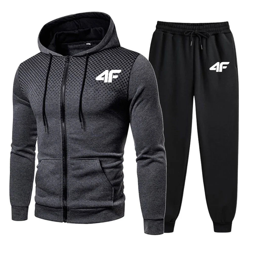 Men's Tracksuit Hooded Casual Hot Sale Single Piece Zipper Sweatshirt And Daily Single Sweatpants Comfort Outdoor Jogging Sports.