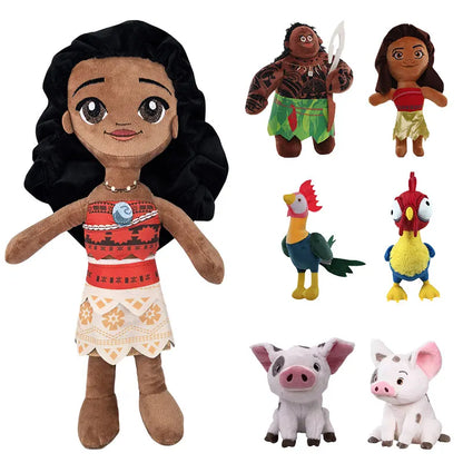 New Disney Movie TV Moana 2 Plush Pet Pig Pua Maui Heihei Stuffed Animals Cute Vaiana Cartoon Plush Toy Dolls Birthday Xmas Gift.