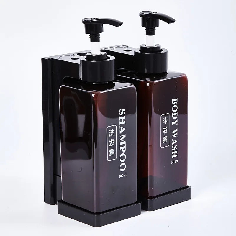 300 ml Hotel-Seifenspender zur Wandmontage, nachfüllbarer Shampoo- und Spülungsspender, für Badezimmerbedarf, Hotelparty