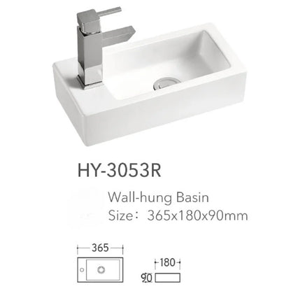 Mini Wandbehang Waschbecken Balkon ultra schmale Waschbecken Keramik Plattform Waschbecken Home Schlafzimmer Wand waschbecken