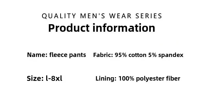 Herbst/Winter Fleece-gefütterte Herren-Hose mit Reißverschluss, warmes Fuß, Freizeithose, Übergröße, lockere Passform, gerade Bein-Jogginghose, trendig.