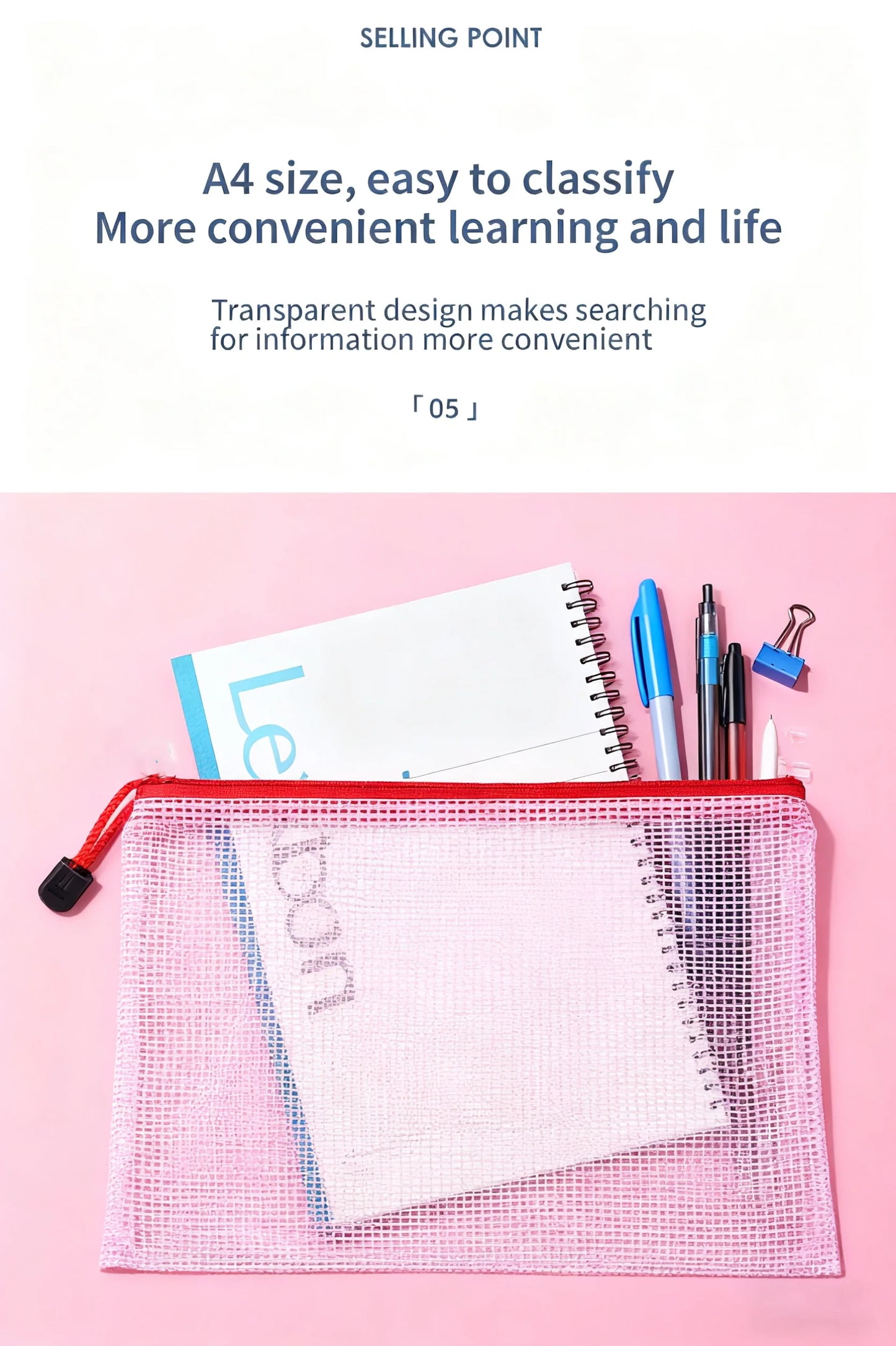 Zipper Documents Bag A4/A5 Plastic Folders A3 Transparent Waterproo File Organize Storage Bag School Office Stationery Supplies.