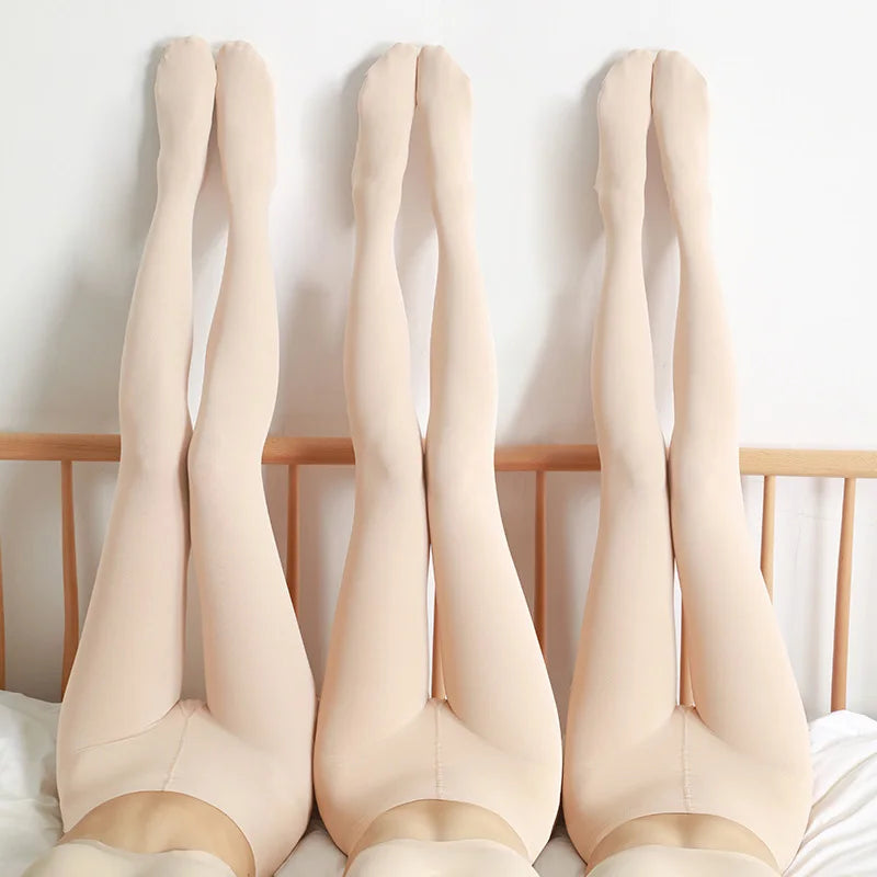 DOIAESKV New Women Pantyhose Plus Size 120D Warm Autumn Winter Tight High Waist Female Stretchy Slim Skinny Velvet Stocking