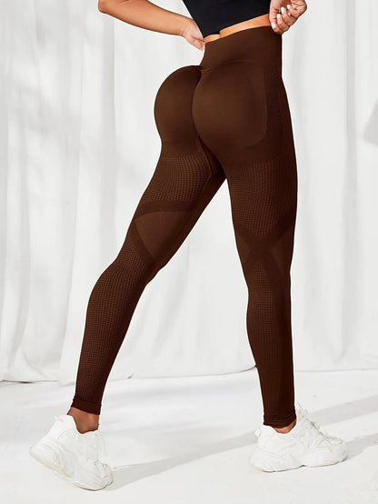 Atmungsaktive Yoga-Leggings mit hoher Taille für Damen, einfarbig, Bauchkontrolle, Sportbekleidung, bequeme Fitness-Studio-Strumpfhose, Activewear