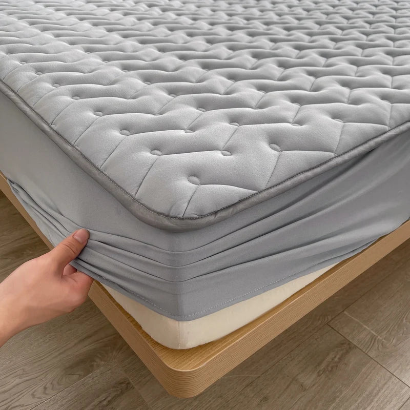 3pcs Waterproof Bedding Set 1pc Mattress Cover 2pcs Pillowcase Soft Comfortable Fitted Sheet Washable Durable Mattress Protector.