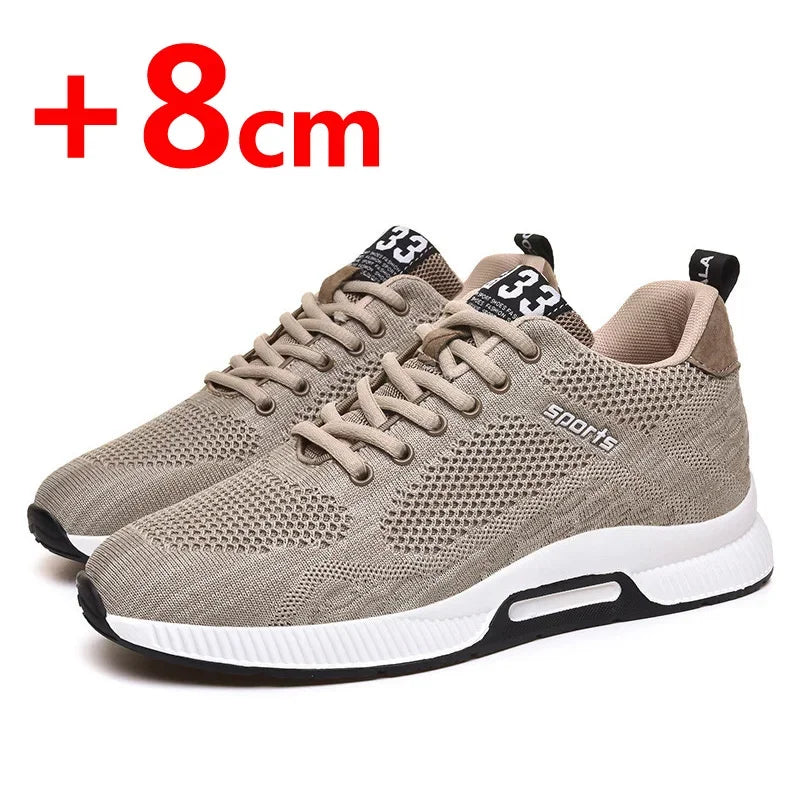 Männer Turnschuhe Aufzug Schuhe Versteckte Heels Atmungsaktive Erhöhung Schuhe für Männer Erhöhen Einlegesohle 6CM Sport Casual Höhe Schuhe