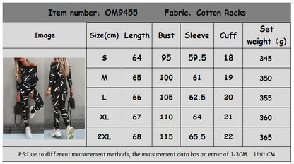 2 Piece Set Women Tracksuit Autumn Winter Warm Letter Top Suits Casual Yoga Set Sweatshirts And Jogging Pants Outfits Sweatpants.