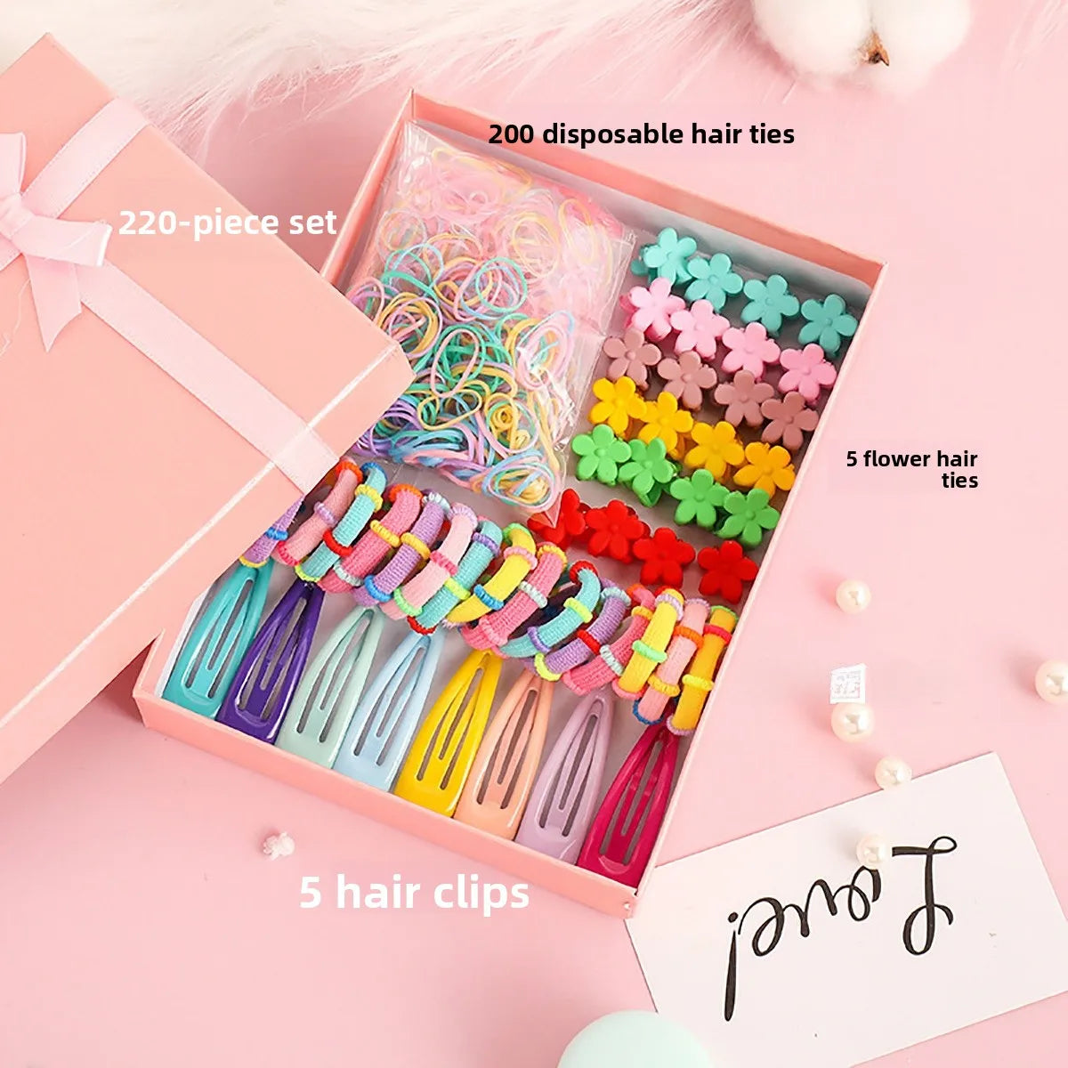 Fresh Simple Women's Hair Ties And Hair Accessories Set High Elasticity Cute Geometric Design Resin Hair Bands for African Eu....