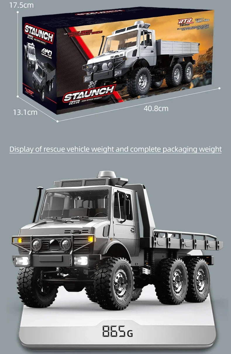 C8823 6WD RC Car 1/18 Off-road Remote Control Vehicle 2.4G High Speed Climbing Transport Rescue Crawler Model Toys for Children