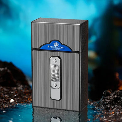 20 Whole Pack Cigarettes Dual Arc USB Charging Lighter Outdoor Moisture-proof And Waterproof 2 in 1 Electronic Lighters Smoking.