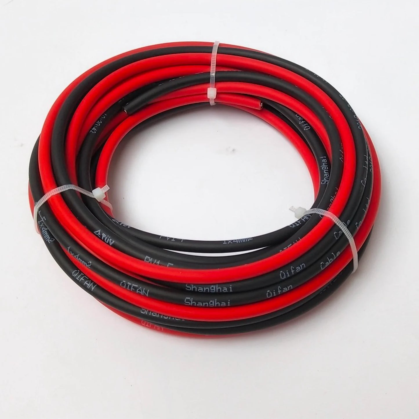 Solar Power Cable 4/6mm2 12/10AWG Wire Photovoltaic TÜV TUV Cable For PV Panels Connection Red Black PVC Double Layer EU Stock.