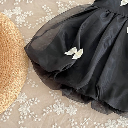 Neu im Sommer Neugeborene Baby Prinzessin süße Kleidung Sling Kleider Schleife Shorts solide Weste Body Kurzarm Kleid Kinder