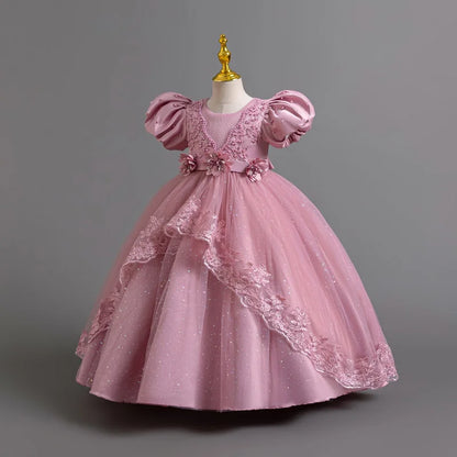 Neue wunderschöne Mädchen Party kleid Eröffnungs feier Kleidung Halloween Performance Tanz Prinzessin Rock 4-12t Weihnachts kleid.