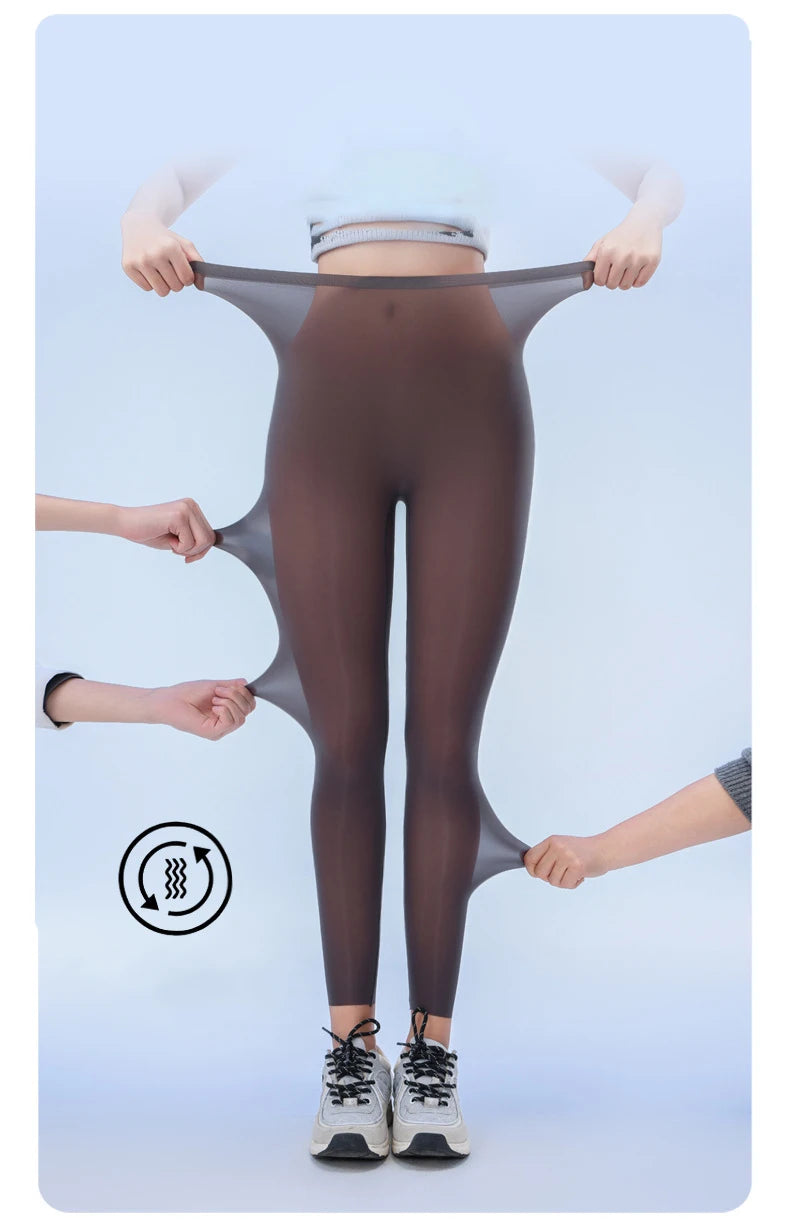 BIVIGAOS Summer Ultra-Thin Skin Sunscreen Leggings Women High Elastic Transparent Facial Mask Underwear Tight Sexy Sport Legging.