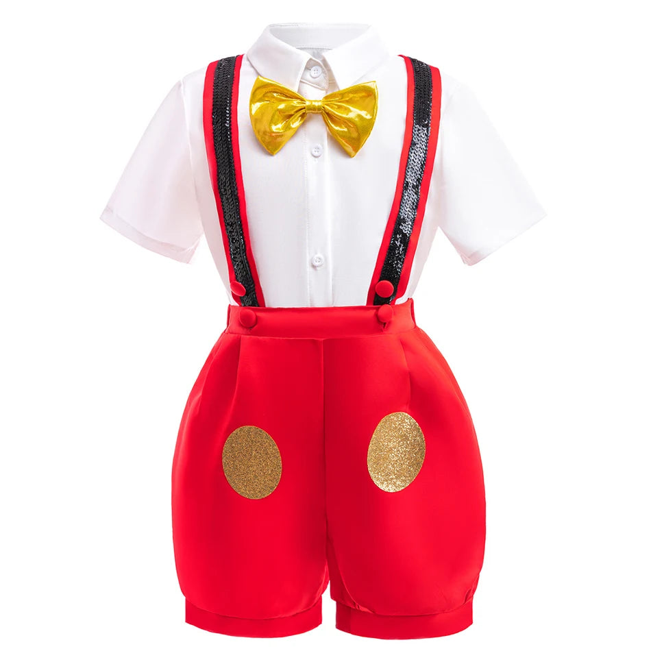 Disney Mickey Minnie Maus Polka Dot Cosplay Baby Mädchen Jungen Kostüm Kinder Maskerade Kleidung Kinder Halloween Karneval Kleid.