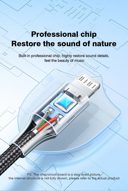 Lightning To 3 5 MM Jack AUX Cable Adapter For iPhone 12 13 14 Pro Adapter Headphone Connector Audio Splitter iphone accessories.