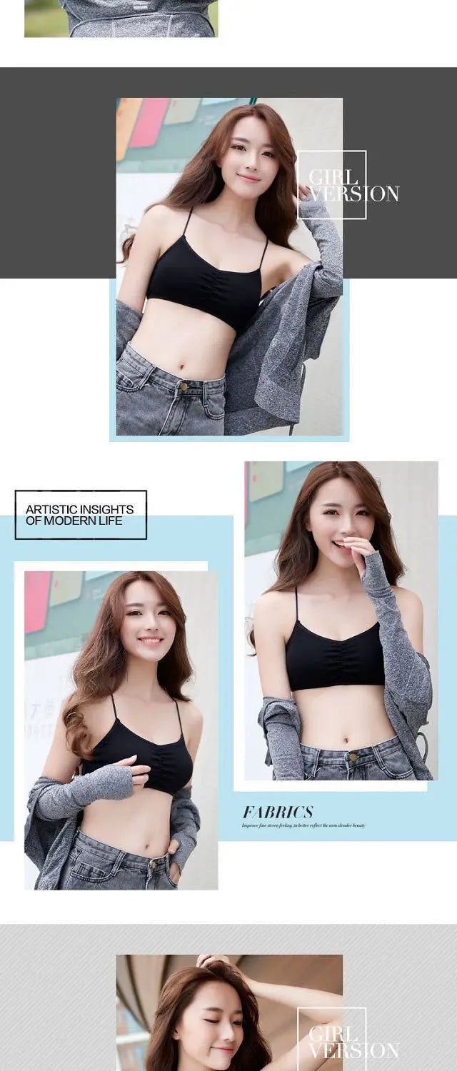 1pcs Womens Top Cross Strap Sports Bra Thin Push Up Sport Bra Yoga Gym Crop Tops Brassiere Fitness Breathable Girls Student Bras.
