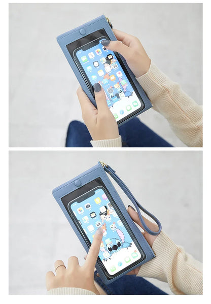 MIYIN Simple and Fashionable Women's Ultra Thin Long Wallet Solid Color PU Leather Zipper Wallet Large Capacity Portable Handbag.