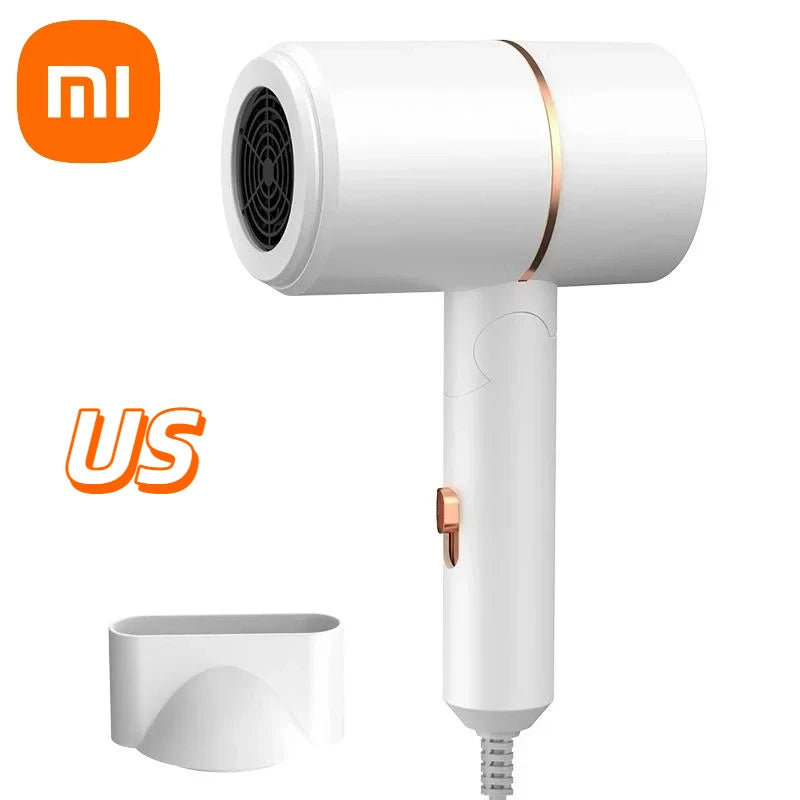XIAOMI Folding Hairdryer High Power Negative Ion Hair Dryer Home Thermostatic Travel Portable Silent Hair Brush Dryer 2025