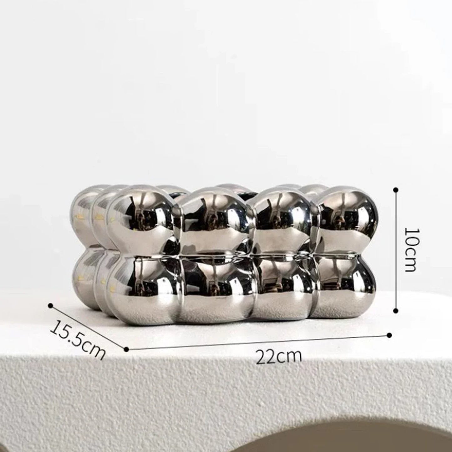 Geometry Tissue Box Cover Decorative Facial Tissue Holder Case Container for Bedroom Tissue Box Covers Rectangular Ceramic