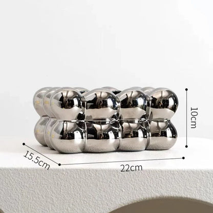 Geometry Tissue Box Cover Decorative Facial Tissue Holder Case Container for Bedroom Tissue Box Covers Rectangular Ceramic