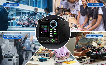 KUAIQU Programmable RS232 Communication DC Power Supply 30V 10A, Adjustable Laboratory Power Supply 60V 5A, 120V 3A, Edit Stored.