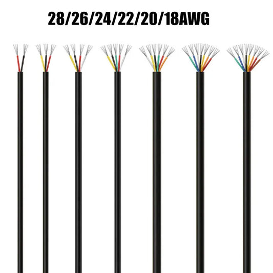 Sheathed Cable 2 3 4 5 6 7 8 Core Electrical Wire 28 26 24 22 20 18 AWG Electronic Audio Wires For Automotive Speakers LED Light.