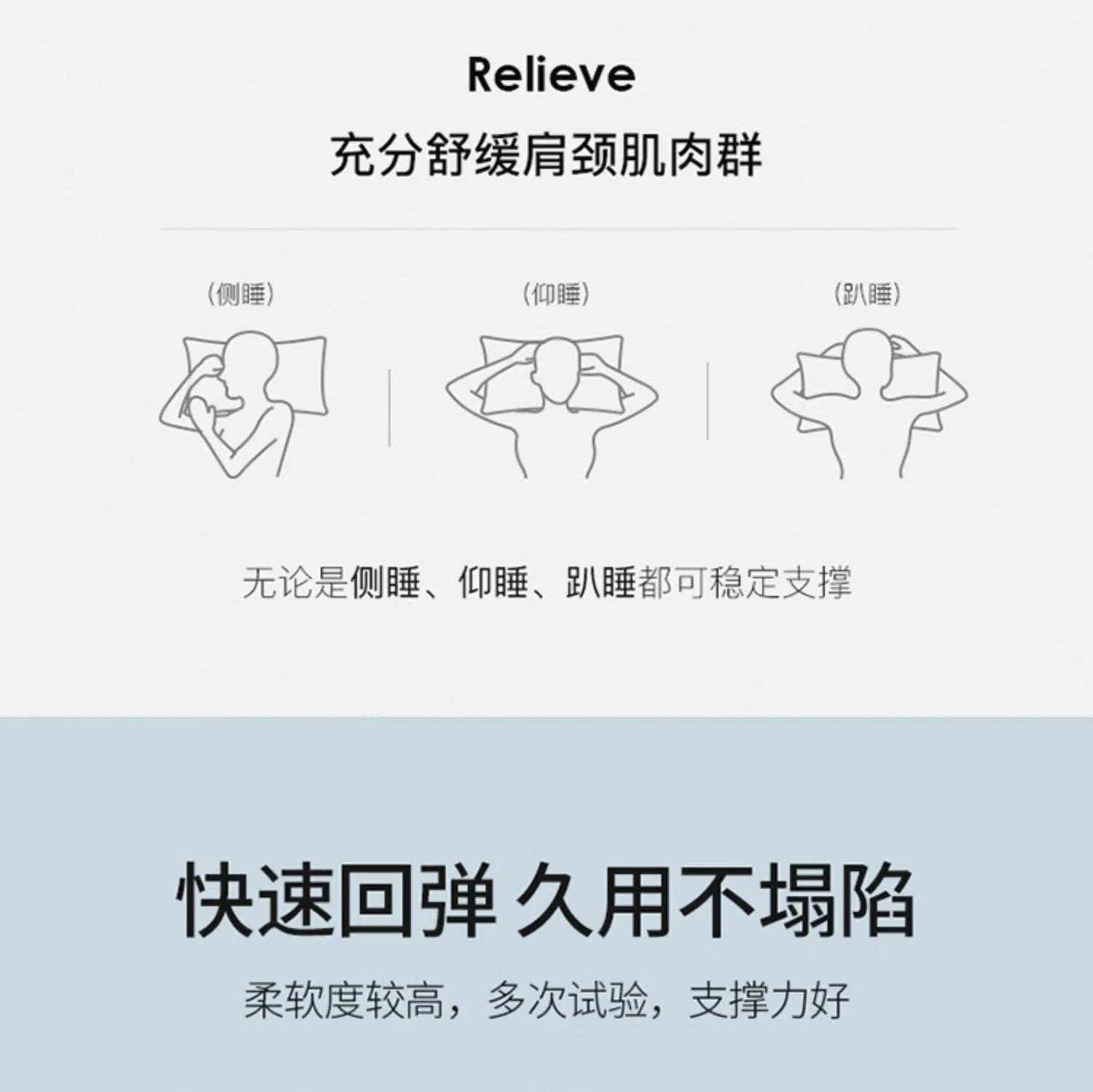 Popular hotel pillow with embroidered feather velvet core, high elasticity and no collapse, student neck protection pillow.