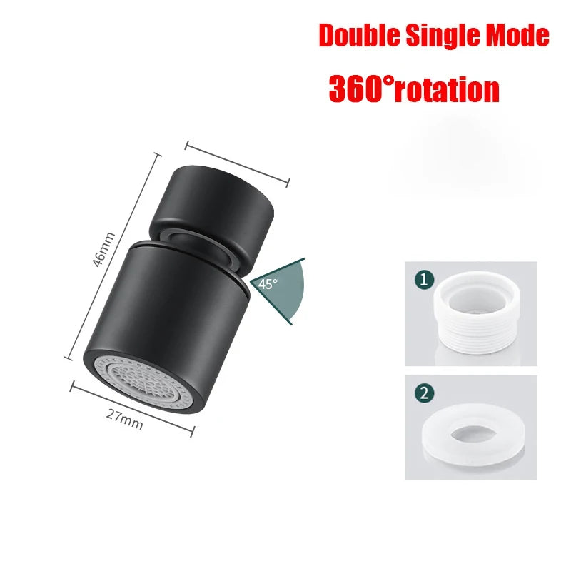 360°Universal Kitchen Faucet Anti-splash Aerator Bathroom Tap Rotatable Faucet 2 Mode Tap Nozzle Bubbler Kitchen Sink Faucet