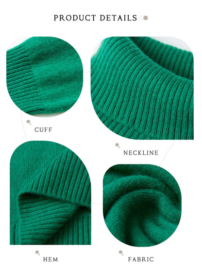 Gestrickte Pullover Kaschmir Pullover frauen 100% Merino Wolle Rollkragen Mode Pullover Winter Herbst Jumper Top Weibliche Kleidung