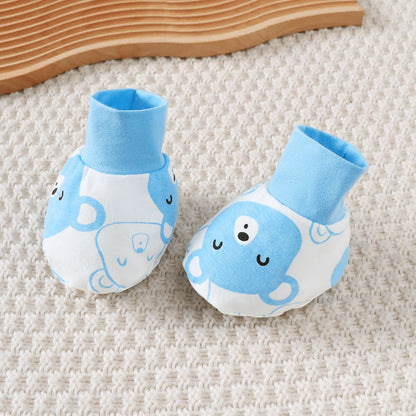 Newborn Baby boy Set Little bear Long sleeved Jumpsuit+Long Pants+Hat+Socks 4Pcs/Set 0-9 Month Baby boy Spring and Autumn Set.