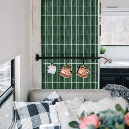 10pcs 3D Tile Sticker Self-adhesive Tile Backsplash Bathroom Wall Tile Stickers, Water and Mold Resistant, 30x30cm