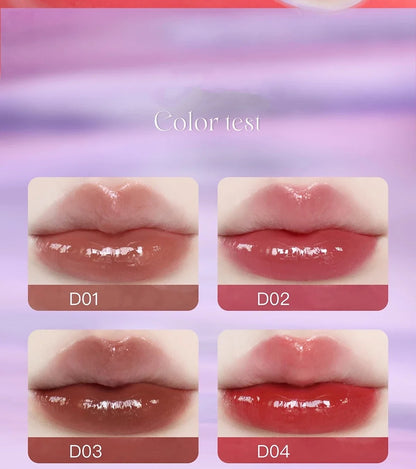 Uhue Lip Gloss Moisturizing Hydrating Glass Lip Glaze Crystal Fruit Nourishing Lipstick for Women Lipstick Makeup Cosmetics