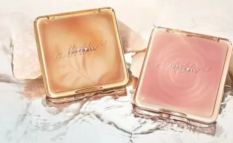 Judydoll Highlighter Contour Bronzer Palette Nude Makeup Natural Facial 3D Nose Shadow Long-Lasting Waterproof Cosmetics Makeup.